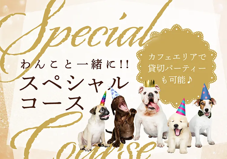 わんこも一緒に♪新年会！！カフェテリア貸切でパーティ！！
